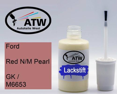 Ford, Red N/M Pearl, GK / M6653: 20ml Lackstift, von ATW Autoteile West.